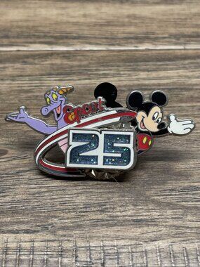 2007 Disney Epcot 25th Anniversary Mickey Mouse and Figment Pin KG JD